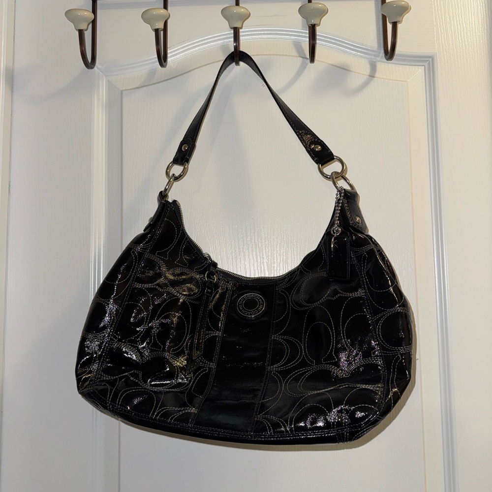 Vintage leather coach bag, Early 2000s